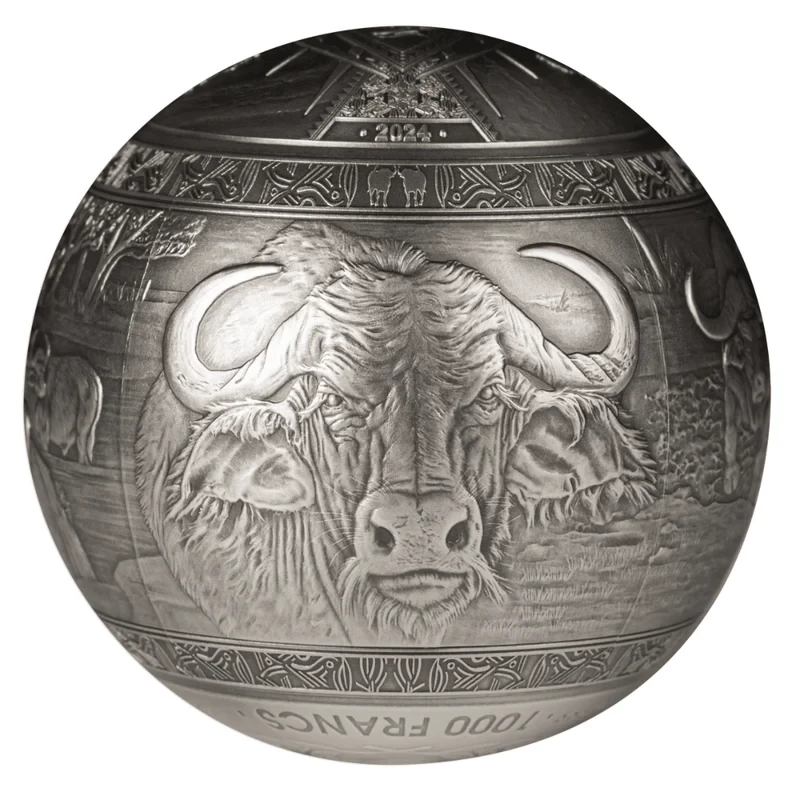 Moneta d'argento Gibuti Buffalo 2024 1 Kg Monete da collezione