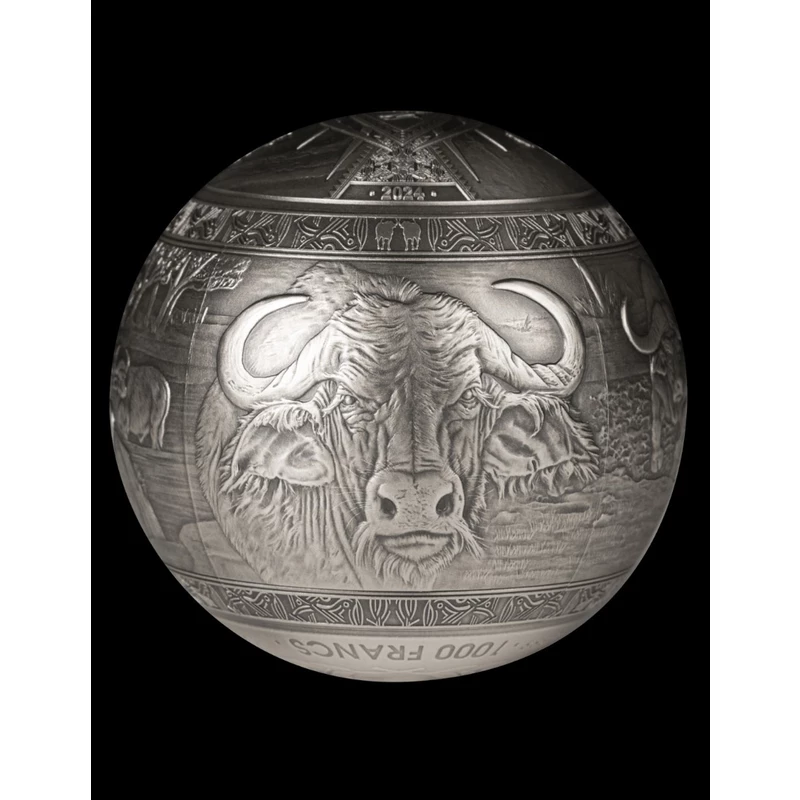 Moneta d'argento Gibuti Buffalo 2024 1 Kg Monete da collezione