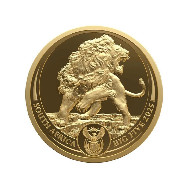 Sudafrica: moneta d'oro Leone 2025 Proof 1 oz Monete da collezione