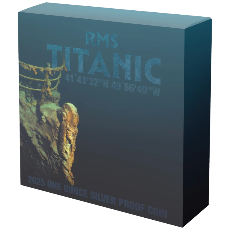 Moneta d'argento Niue Titanic 2025 Proof da 1 oncia colorata Monete da collezione