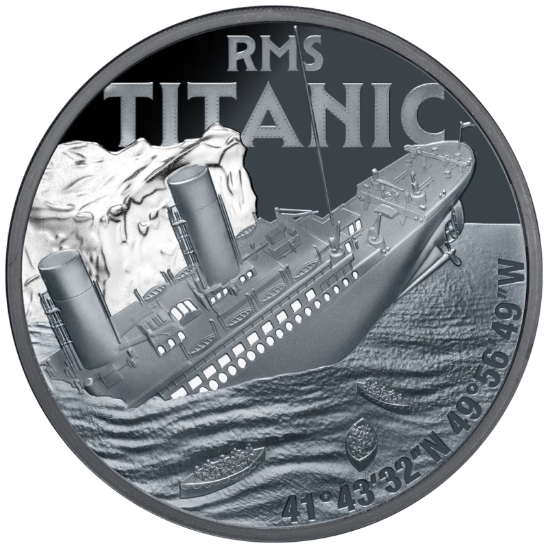 Moneta d'argento Niue Titanic 2025 Proof da 1 oncia colorata Monete da collezione