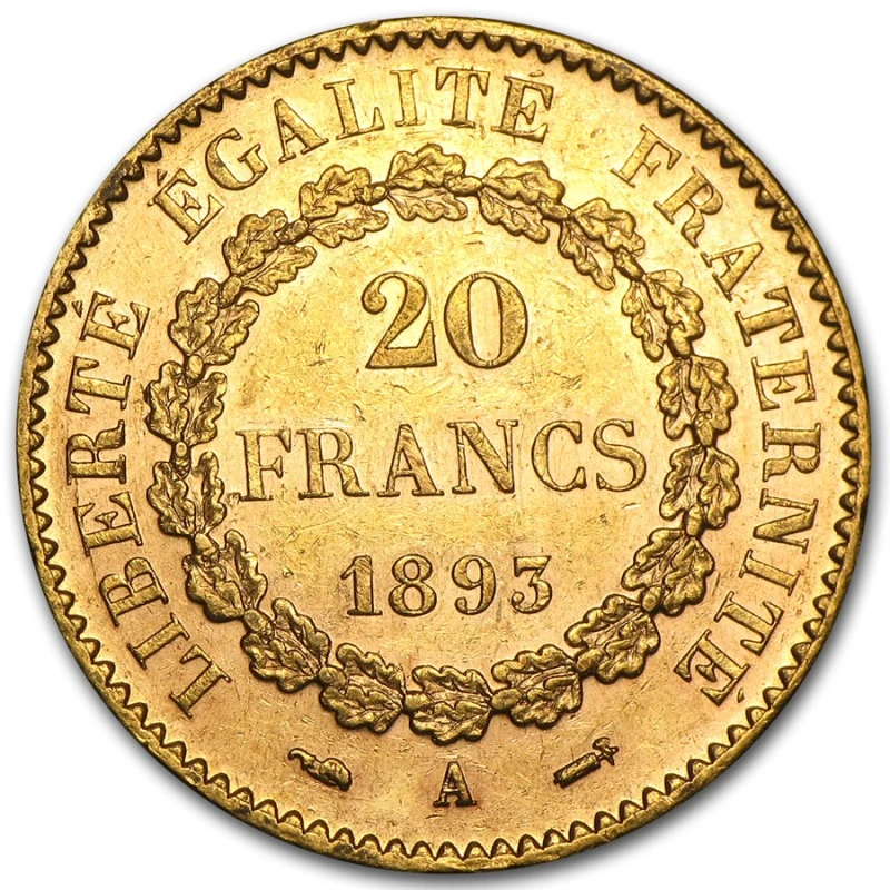 Francia: moneta d'oro Angel 20 franchi 5,81 g Monete da collezione
