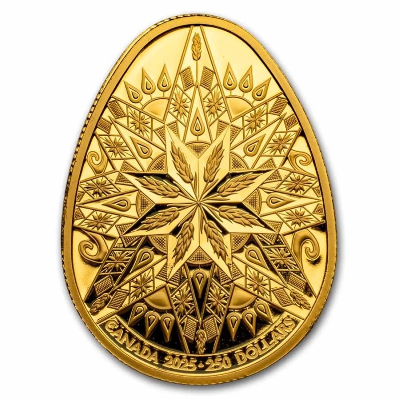 Canada: moneta d'oro Pysanka 2025 Proof 58,5 g Monete da collezione