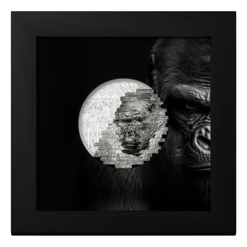 Cook Islands: silver coin Reconstruction Gorilla 2025 Proof 2 oz Collectible coins