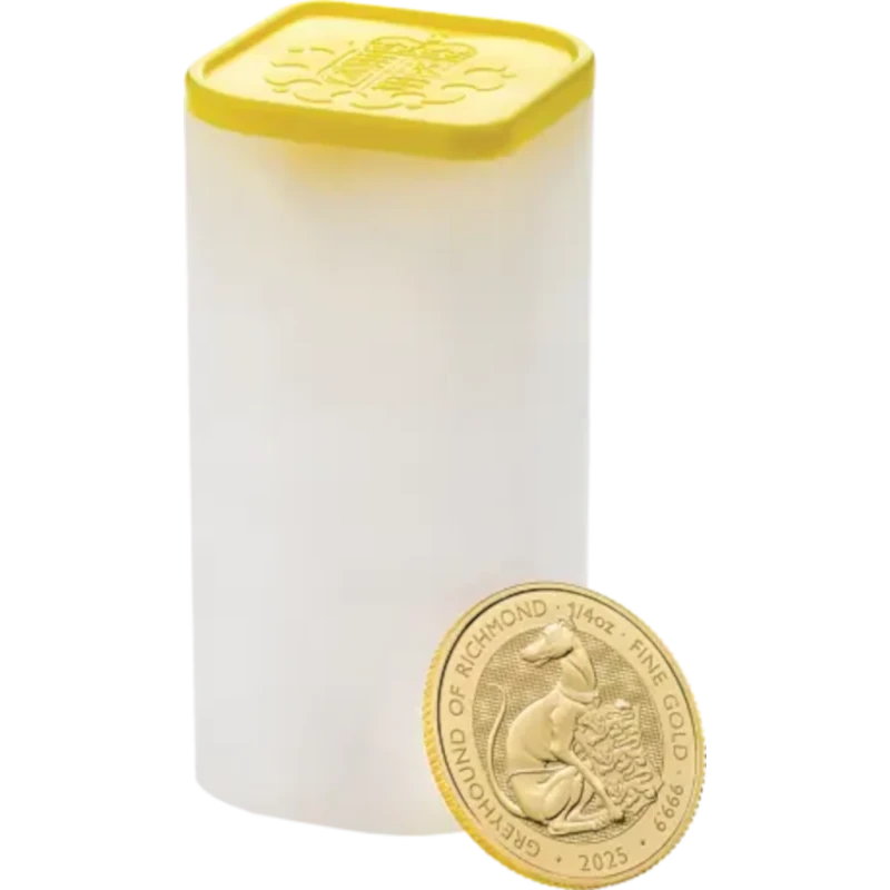 Regno Unito: moneta d'oro Greyhound of Richmond 2025 1/4 oz Monete investimento