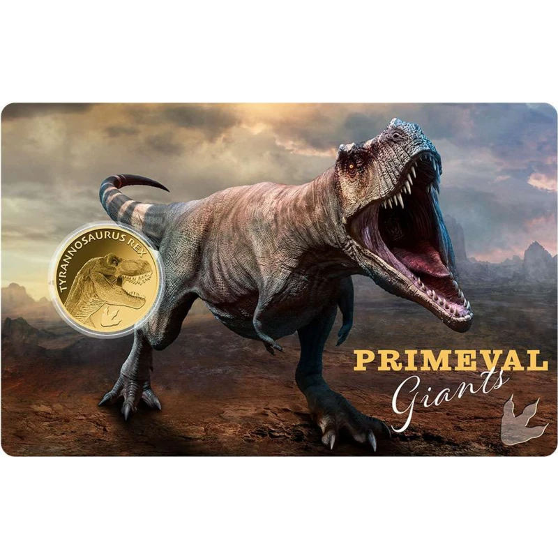 Ciad: moneta d'oro Tyrannosaurus Rex 1/1000 oz Monete da collezione