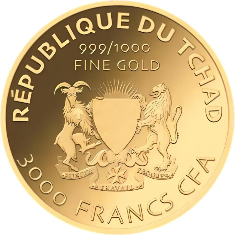 Ciad: moneta d'oro Angelo custode II 1/1000 oz Monete da collezione