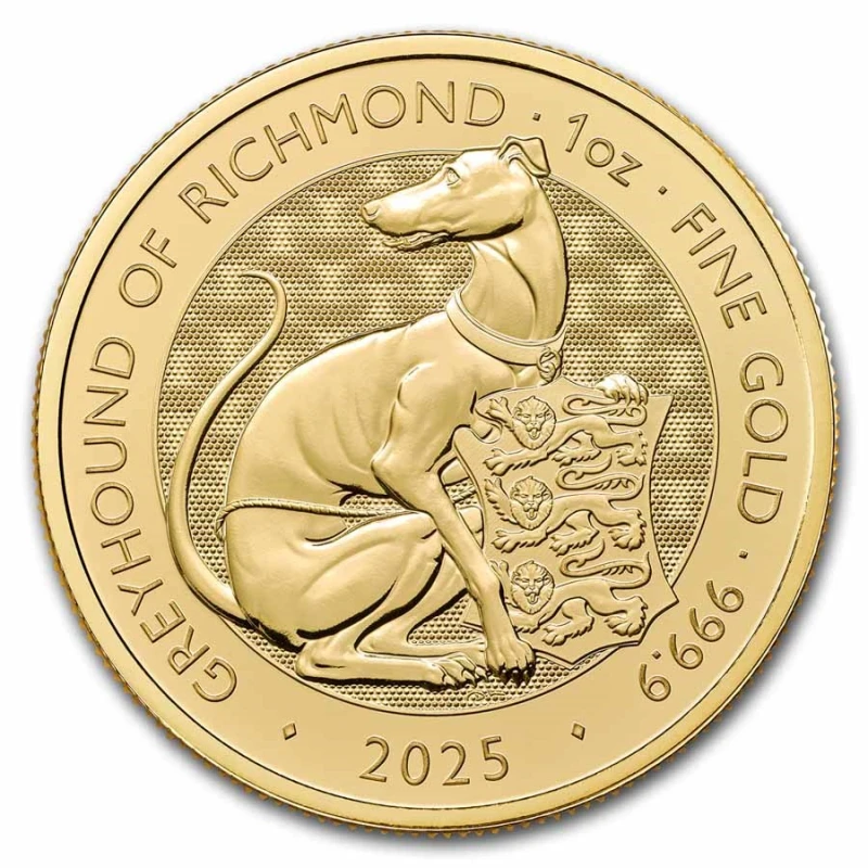 Regno Unito: moneta d'oro Greyhound of Richmond 2025 1 oz Monete investimento
