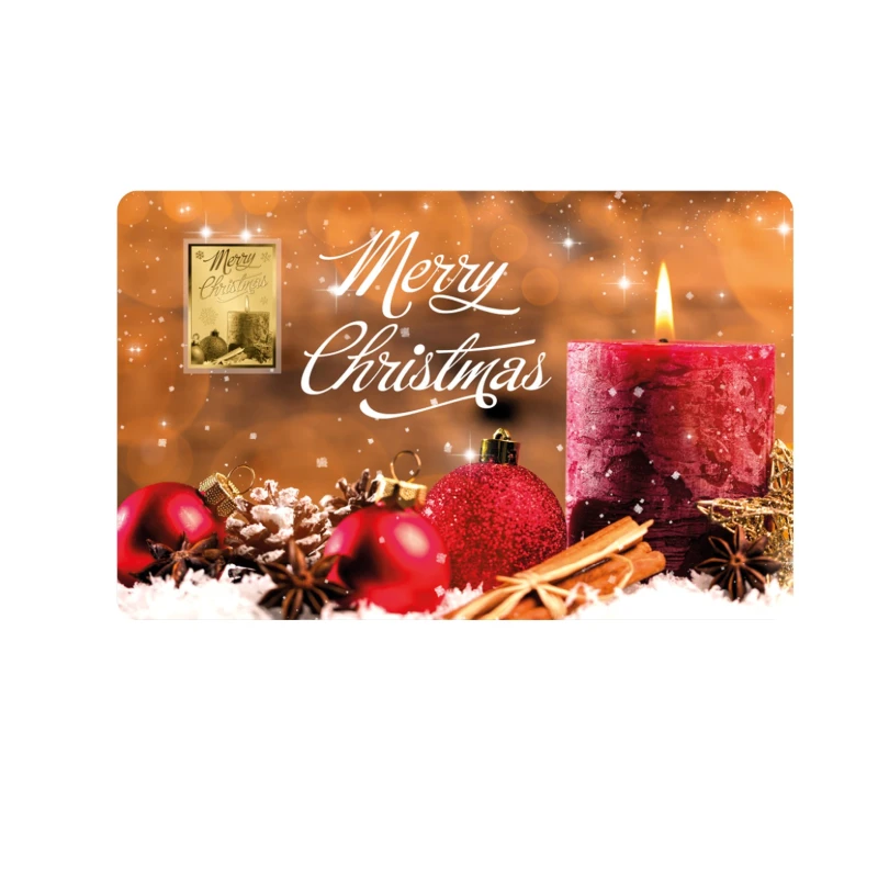 Ciad: moneta d'oro Merry Christmas Candle 1/1000 oz Monete da collezione