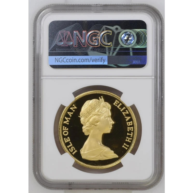 Isola di Man: moneta d'oro Matrimonio del principe Carlo e Diana Spencer, 1981 GRADUATORIA 36,61 g  Monete da collezione