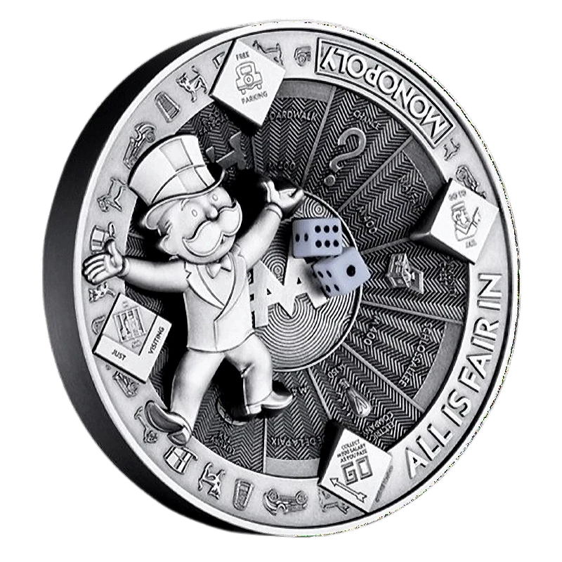 Samoa: moneta d'argento Monopoly 2025 10 oz Monete da collezione
