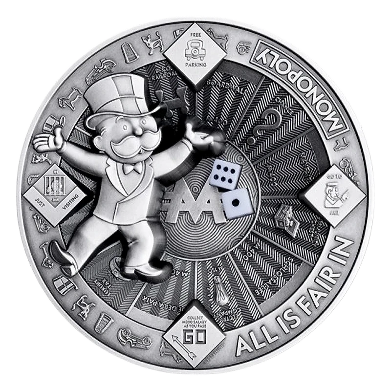 Samoa: moneta d'argento Monopoly 2025 10 oz Monete da collezione