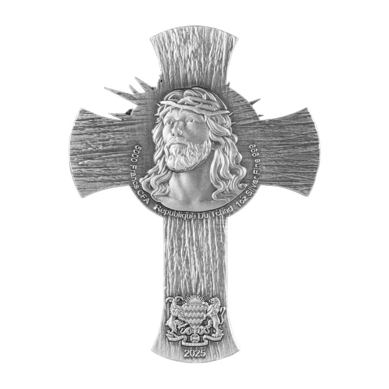 Chad: silver coin Jesus Cross 2025 1 oz Collectible coins