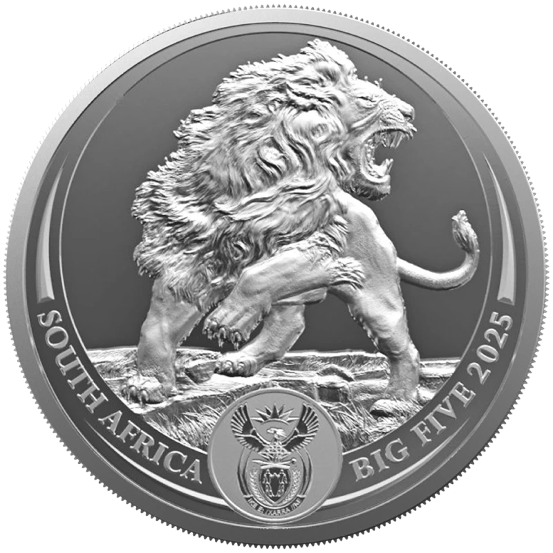 Sudafrica: monete d'argento Leone e Krugerrand 2025 Proof set da 2 once Monete da collezione