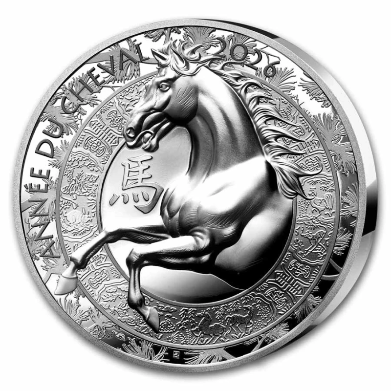 Francia: moneta d'argento Anno del cavallo 2026 Proof 1 oncia Monete da collezione