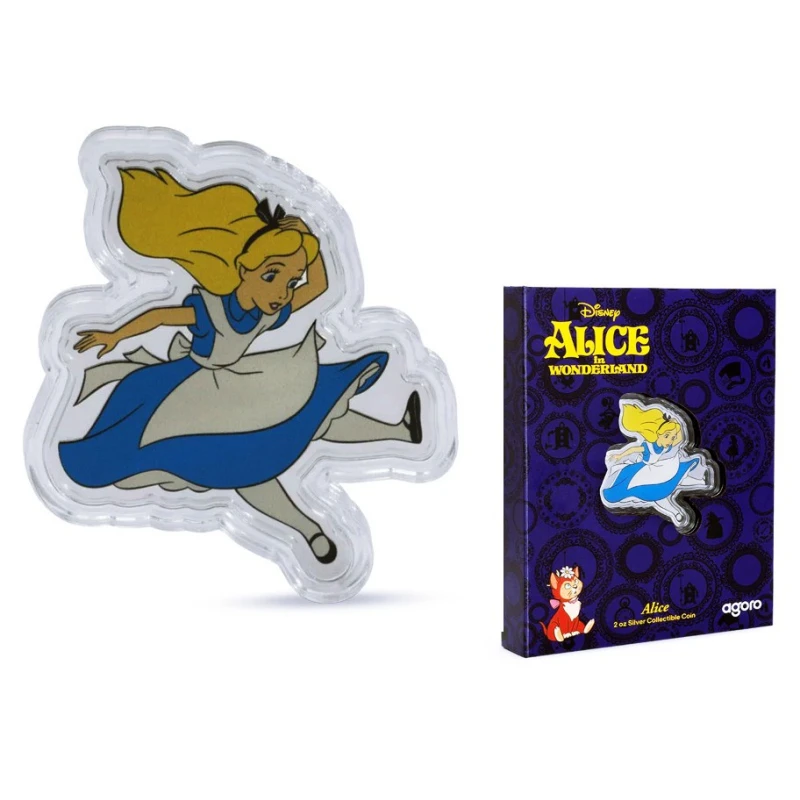 Niue: moneta d'argento Alice nel Paese delle Meraviglie 2025 Proof colorato 2 oz Monete da collezione