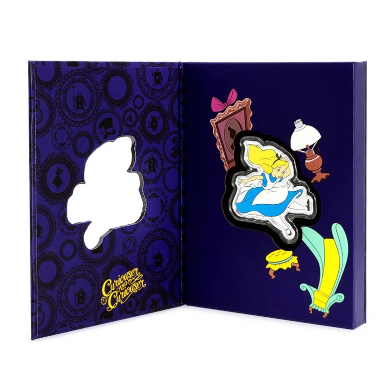 Niue: moneta d'argento Alice nel Paese delle Meraviglie 2025 Proof colorato 2 oz Monete da collezione