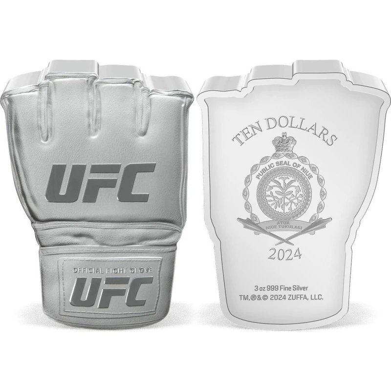 Niue: moneta d'argento UFC Glove 2024 Proof 3 oncia Monete da collezione