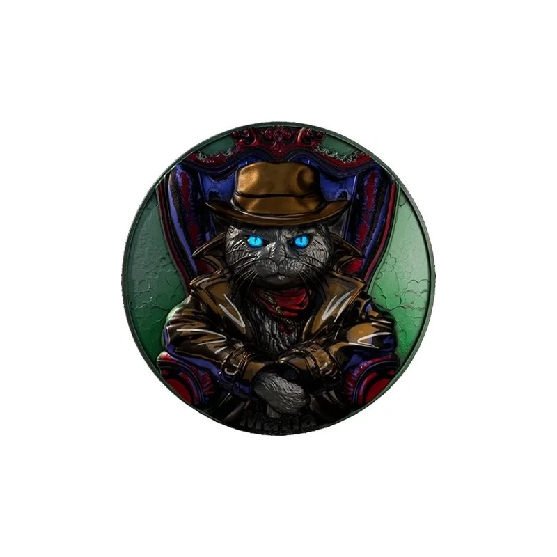 Cameroon: silver coin Meow Mafia 2025 2 oz Collectible coins