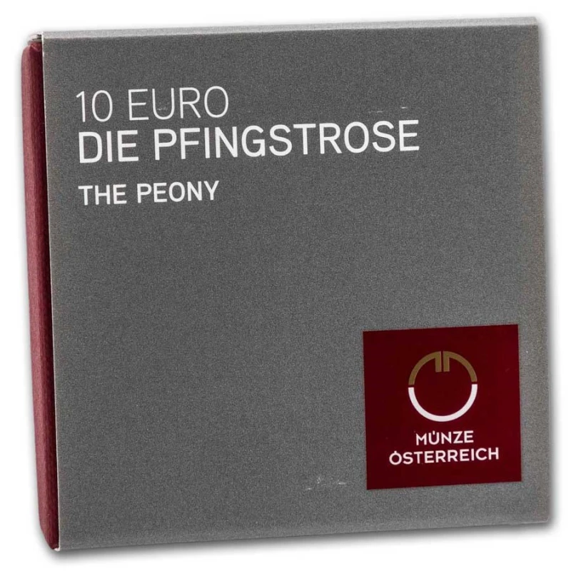 Moneta d'argento dell'Austria Peonia 2024 Proof 1/2 oz. Monete da collezione