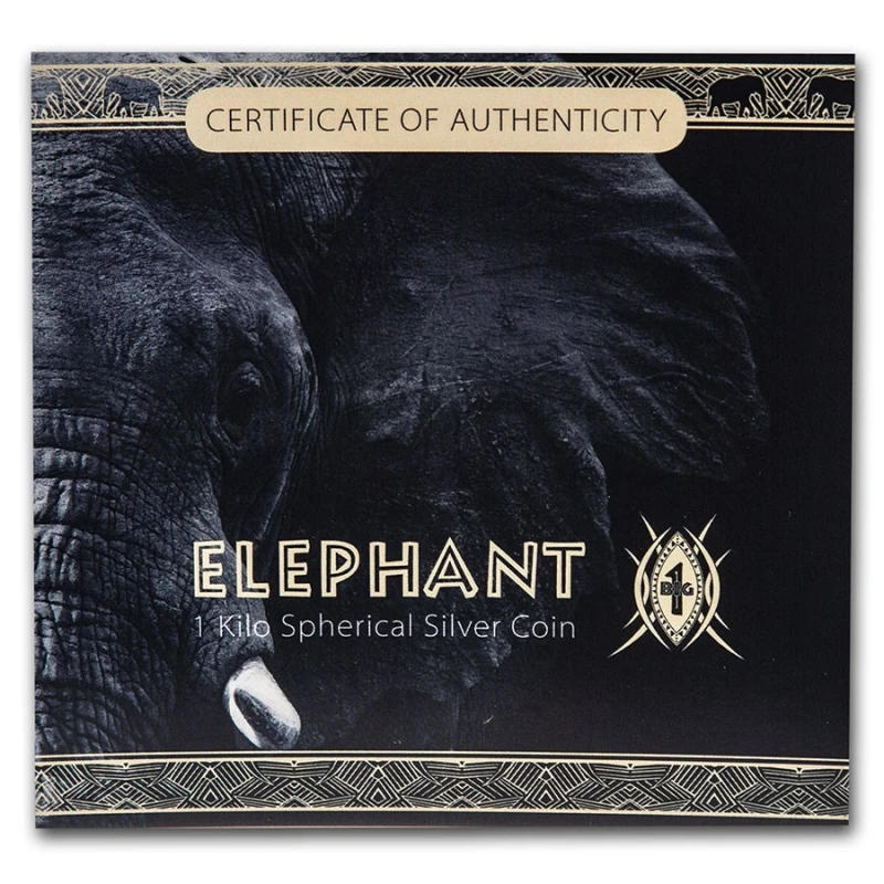 Gibuti: moneta d'argento Elefant 2020 1000 g  Monete da collezione