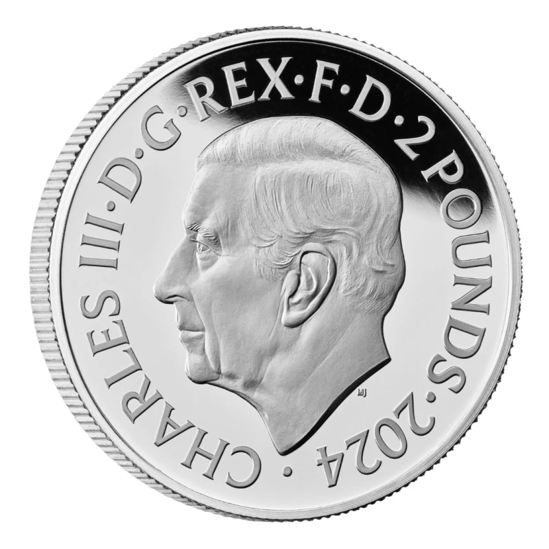 Moneta d'argento del Regno Unito Paul McCartney 2024 Proof colorata da 1 oncia Monete da collezione