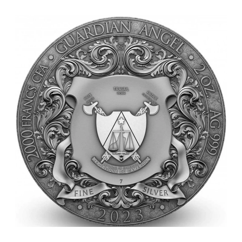 Camerun: moneta d'argento Angelo custode 2023 2 oncia Monete da collezione