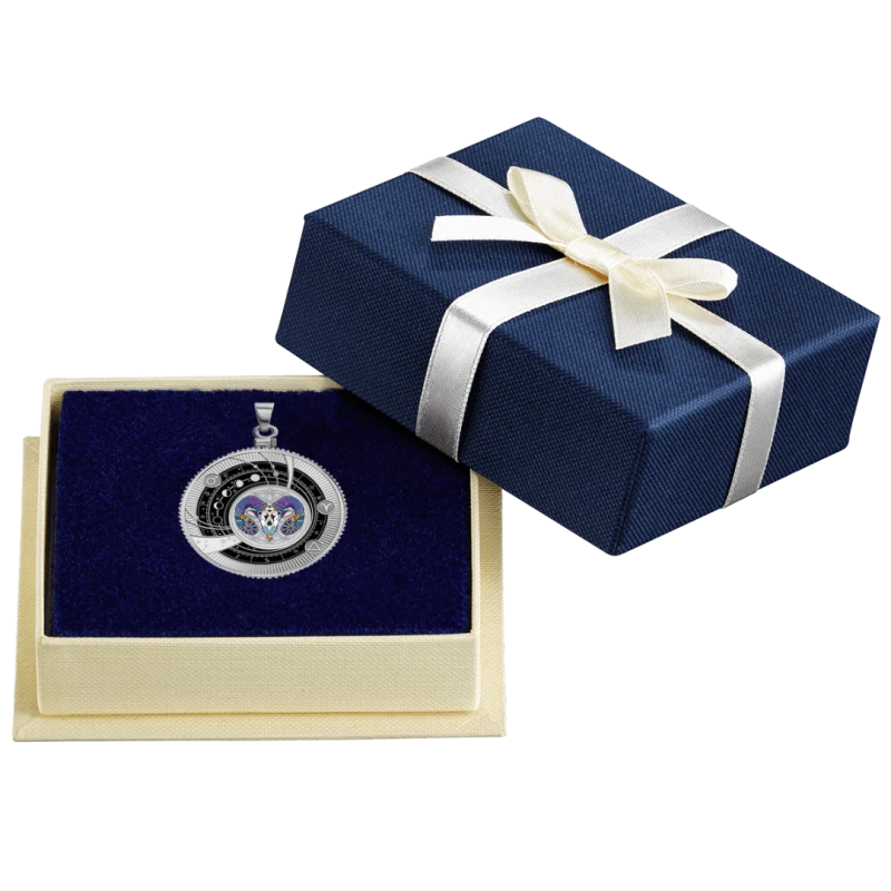 Camerun: moneta d'argento Aries 2025 Proof colorata da 10 g Monete da collezione