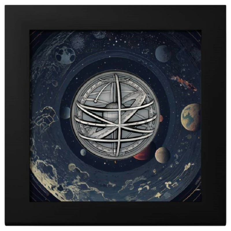 Isole Cook: moneta d'argento Sfera armillare 2024 ultra alto rilievo 2 oncia Monete da collezione