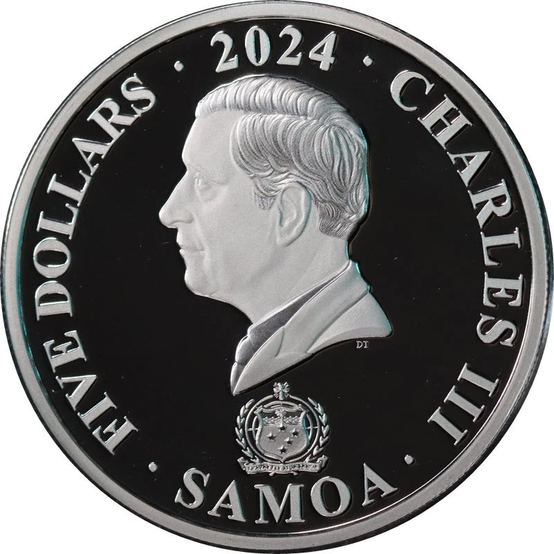 Samoa: monete d'argento Golden Sea Animals 2024 Proof dorate set 3 oncia Monete da collezione