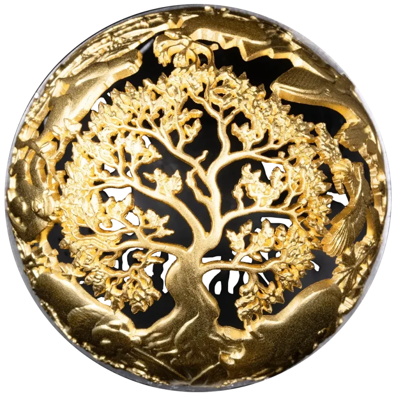 Moneta d'argento Samoa Natura e Tecnologia 2025 dorata 2 oncia Monete da collezione