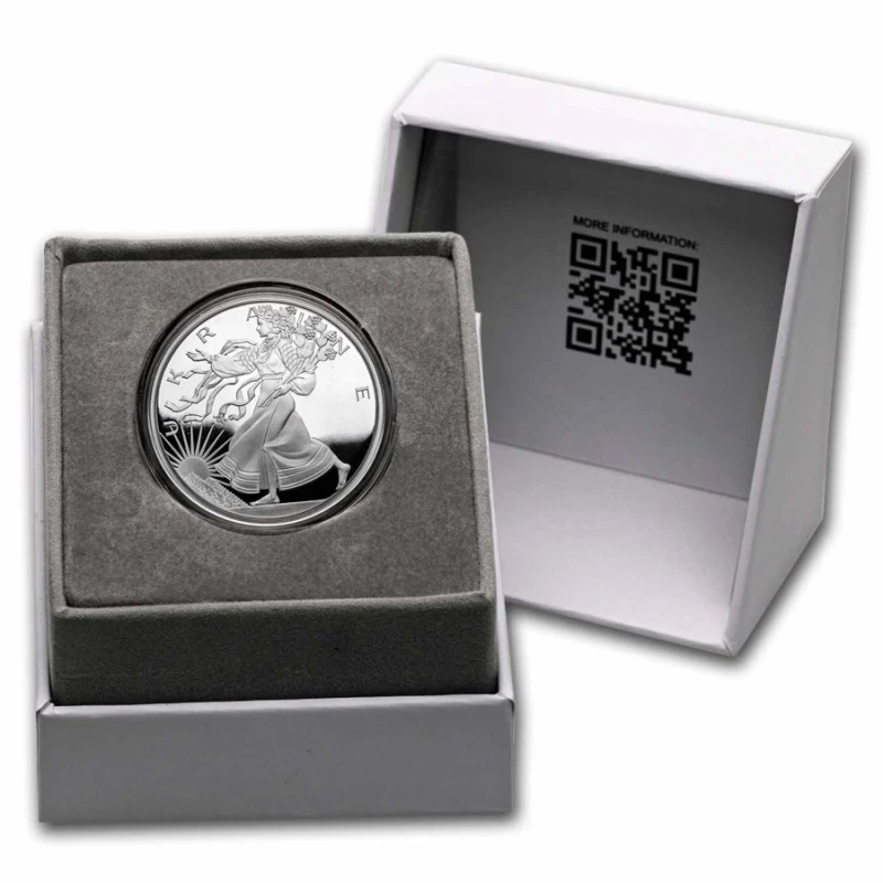 Moneta d'argento degli Stati Crittografici Uniti Libertà dell'Ucraina 2024 Proof 1 oncia Monete da collezione