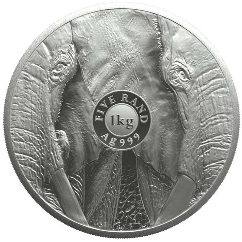 South Africa Silver Coin Elephant 2024 Proof 1 Kilo Collectible coins