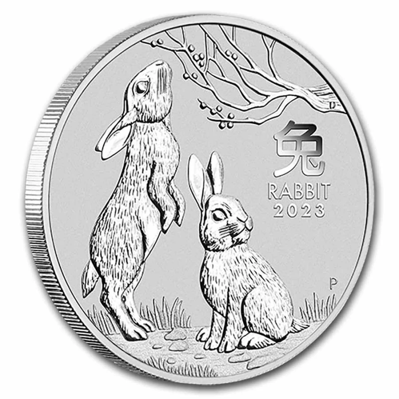 Moneta d'argento Australia Lunar III Rabbit 2023 1000 g Monete investimento