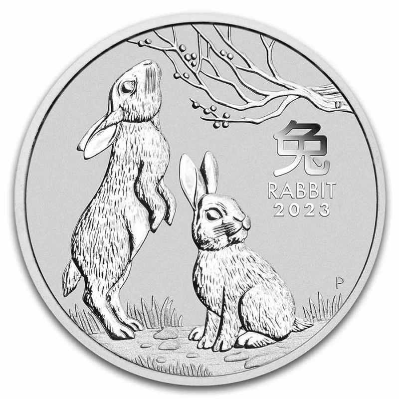 Moneta d'argento Australia Lunar III Rabbit 2023 1000 g Monete investimento