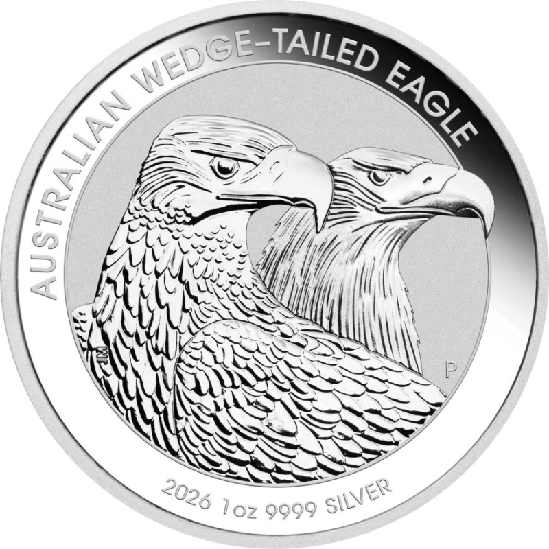 Moneta d'argento Australia Aquila australiana con coda a cuneo 2026 1 oncia Monete da collezione