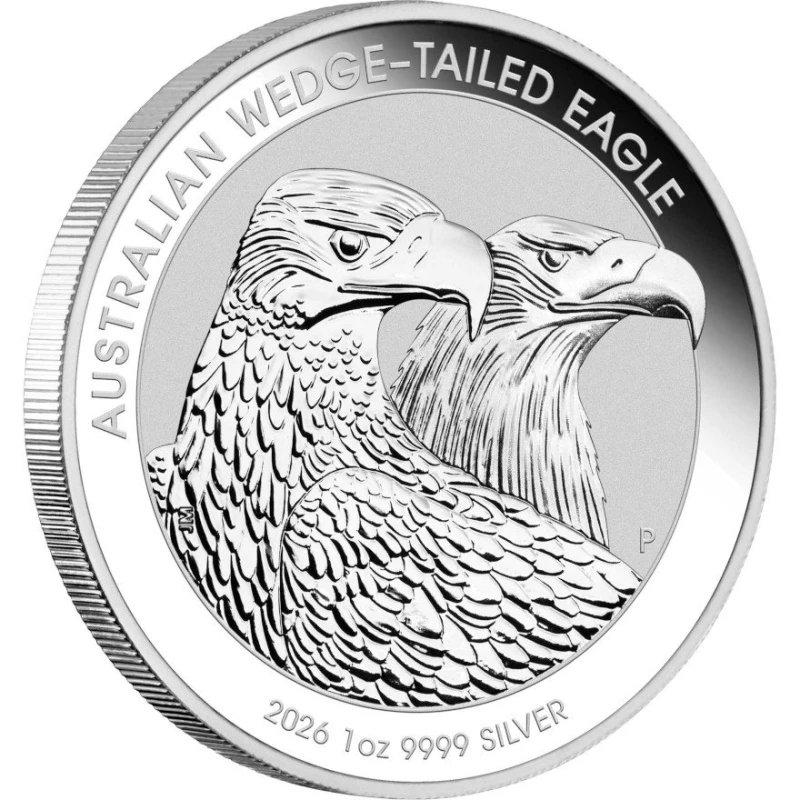 Moneta d'argento Australia Aquila australiana con coda a cuneo 2026 1 oncia Monete da collezione