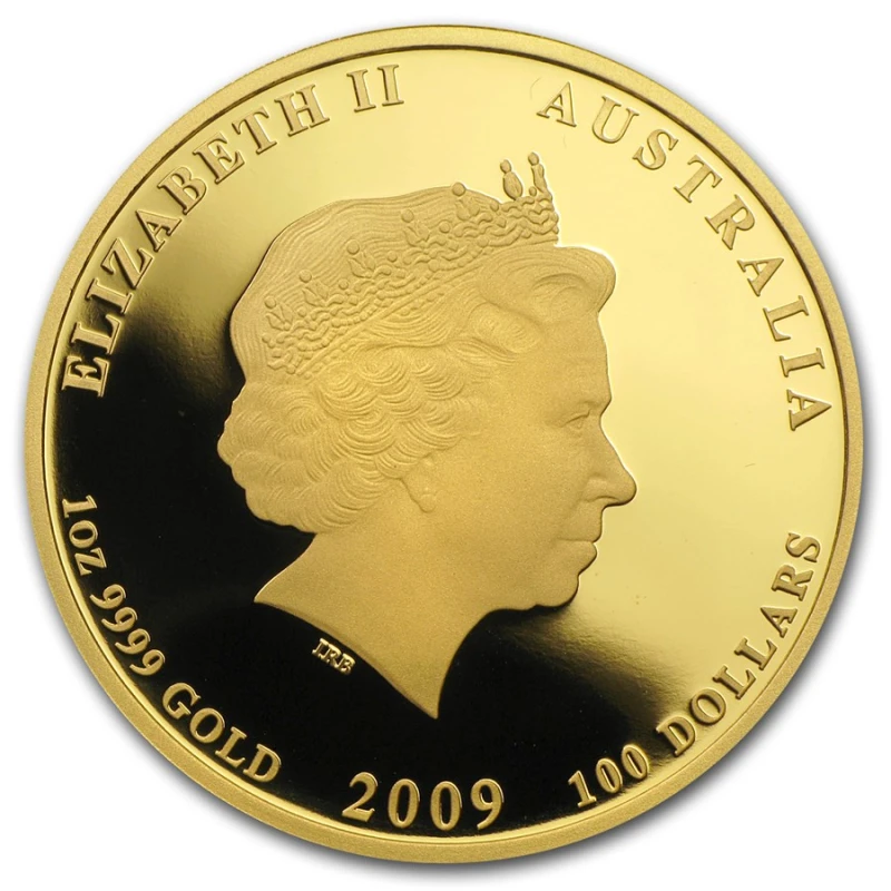 Australia Moneta d'oro Lunare II Anno del Bue 2009 Proof 1 oncia Monete da collezione