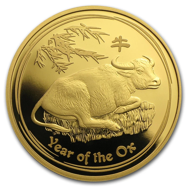 Australia Moneta d'oro Lunare II Anno del Bue 2009 Proof 1 oncia Monete da collezione