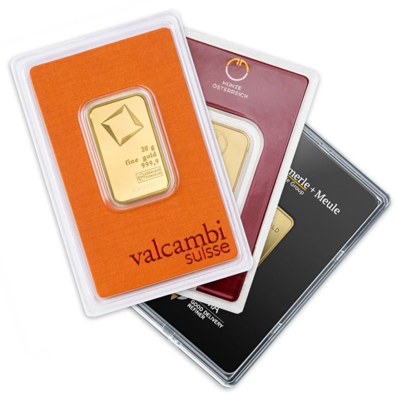 Lingotto d'oro 20 g (Vari produttori) Lingotti investimento