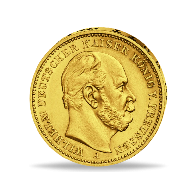 German Empire Gold Coin 20 Mark Wilhelm I Collectible coins