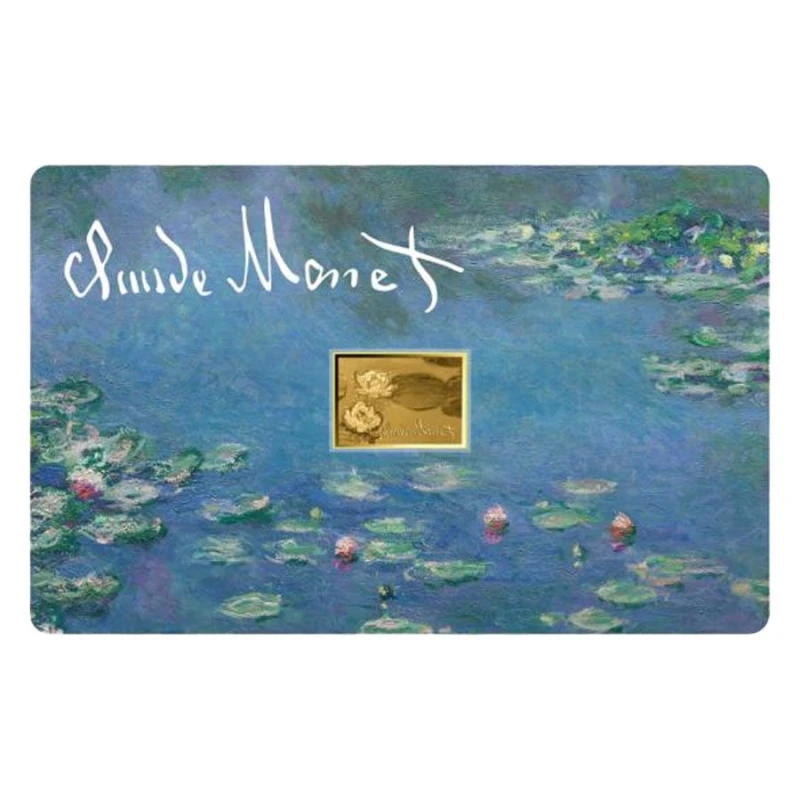 Moneta d'oro del Ciad Claude Monet Ninfee 1/1000 oncia Monete da collezione