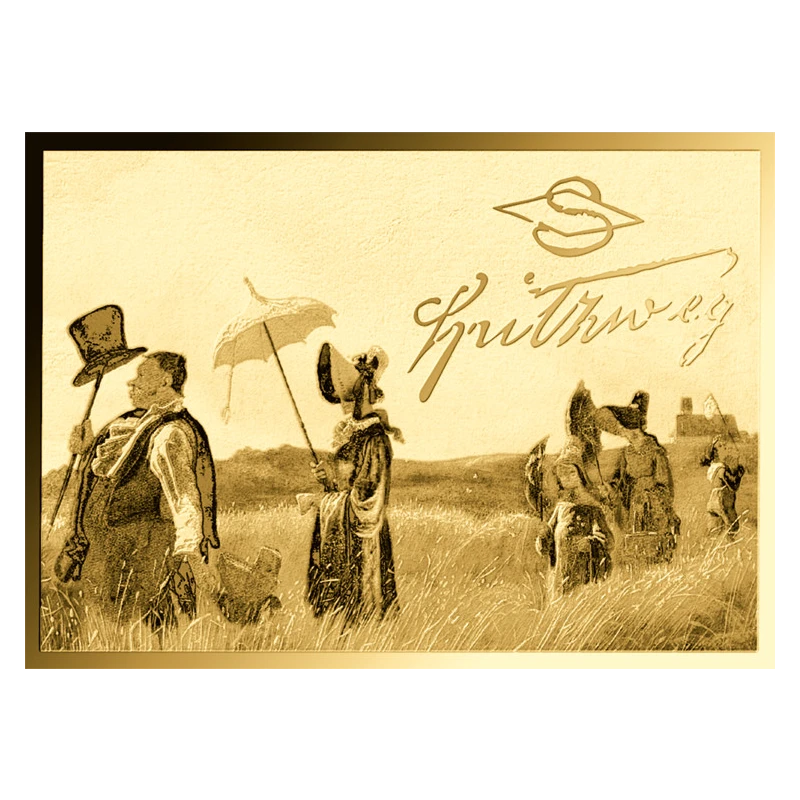 Chad Gold Coin Carl Spitzweg Sunday Rest 1/1000 oz  Collectible coins