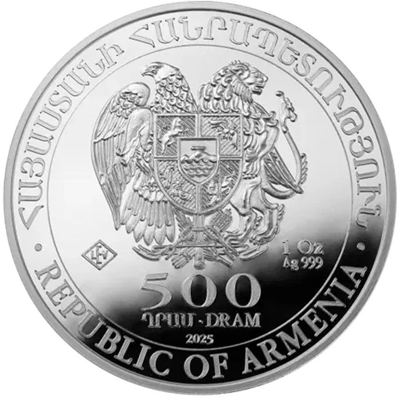Armenia Moneta d'argento Arca di Noè Buon Compleanno 2025 Colorata 1 Oncia Monete da collezione