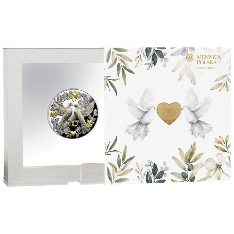 Moneta d'argento del Camerun Colombe Nuziali 2026 Proof 17,5 g Monete da collezione