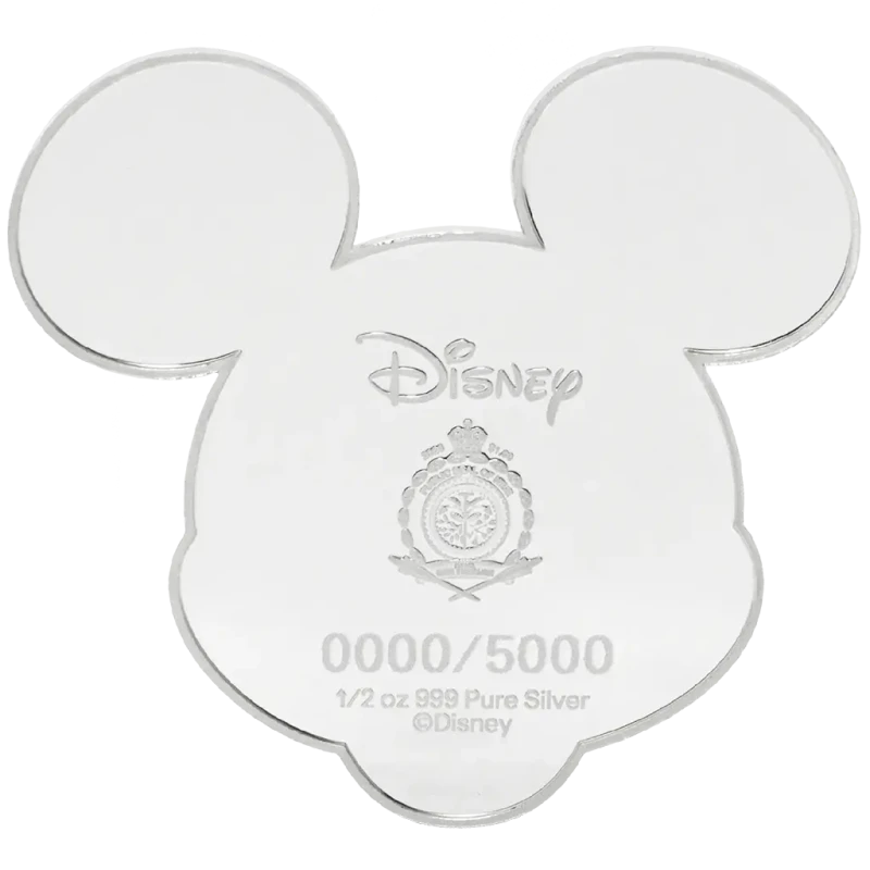 Moneta d'argento Niue Disney Mickey Mouse 2026 Proof 1/2 oz. Monete da collezione