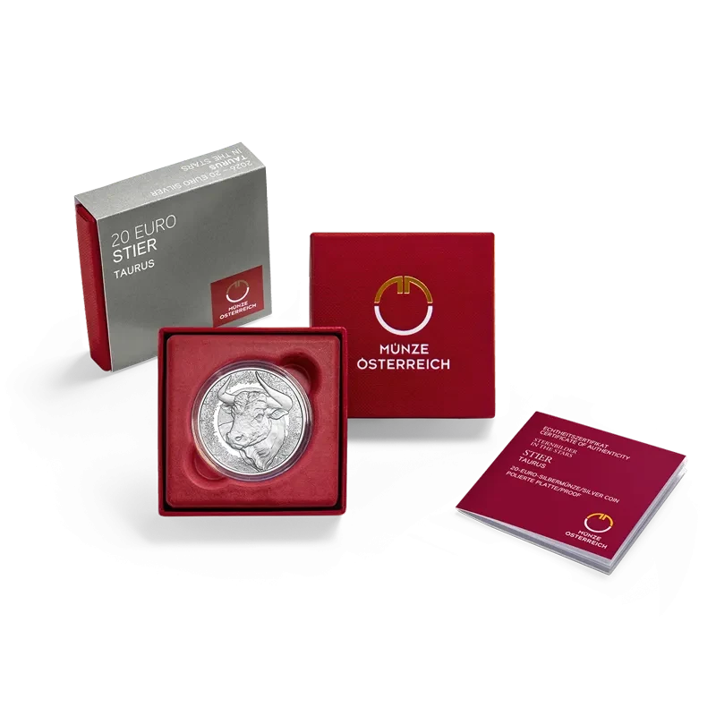 Austria Silver Coin Taurus 2026 Proof 20.74 g Collectible coins