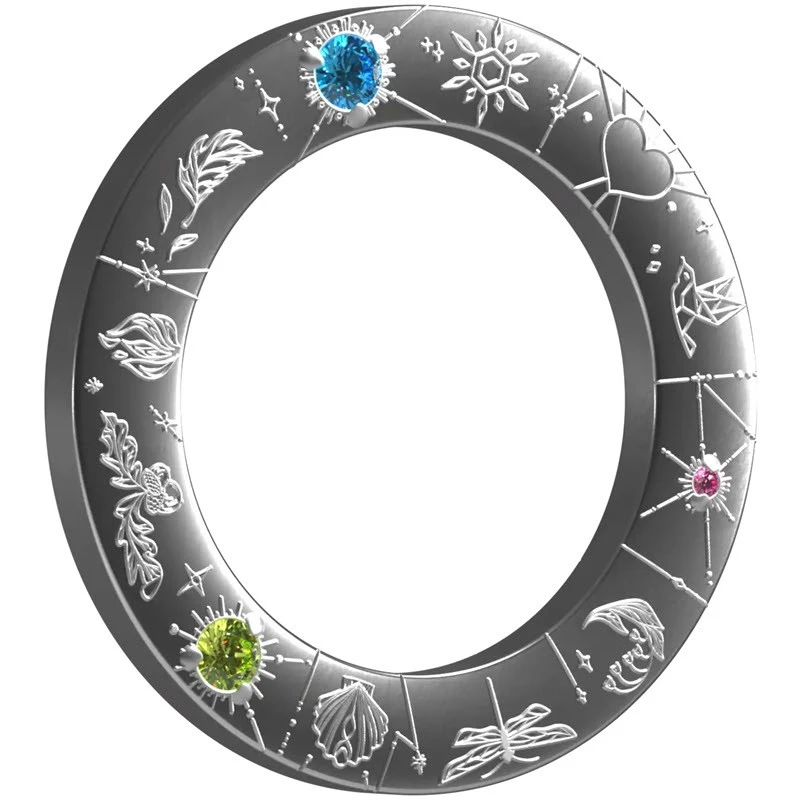 Moneta d'argento della Liberia Ciondolo del cerchio della fortuna 2026 5,7 g Monete da collezione