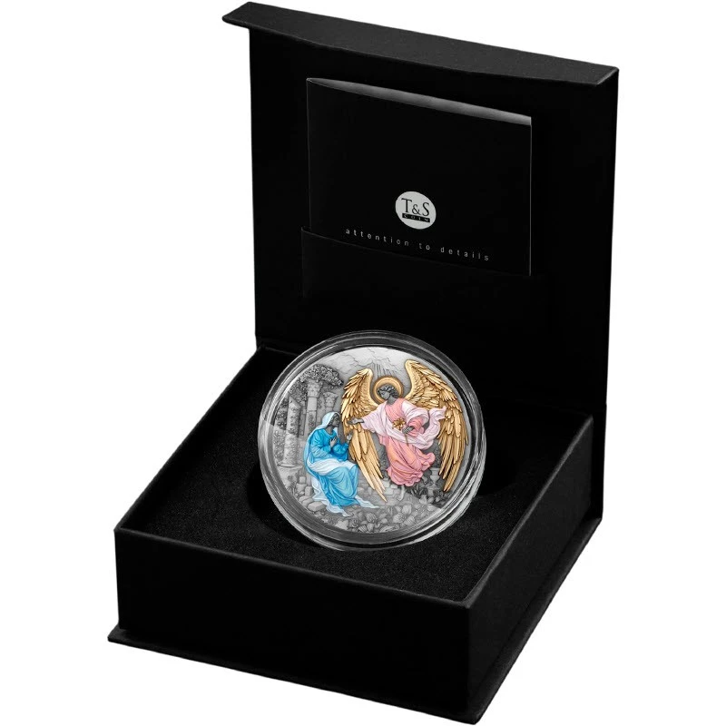 Moneta d'argento Niue Arcangelo Gabriele 2025 Dorato 2 oncia Monete da collezione