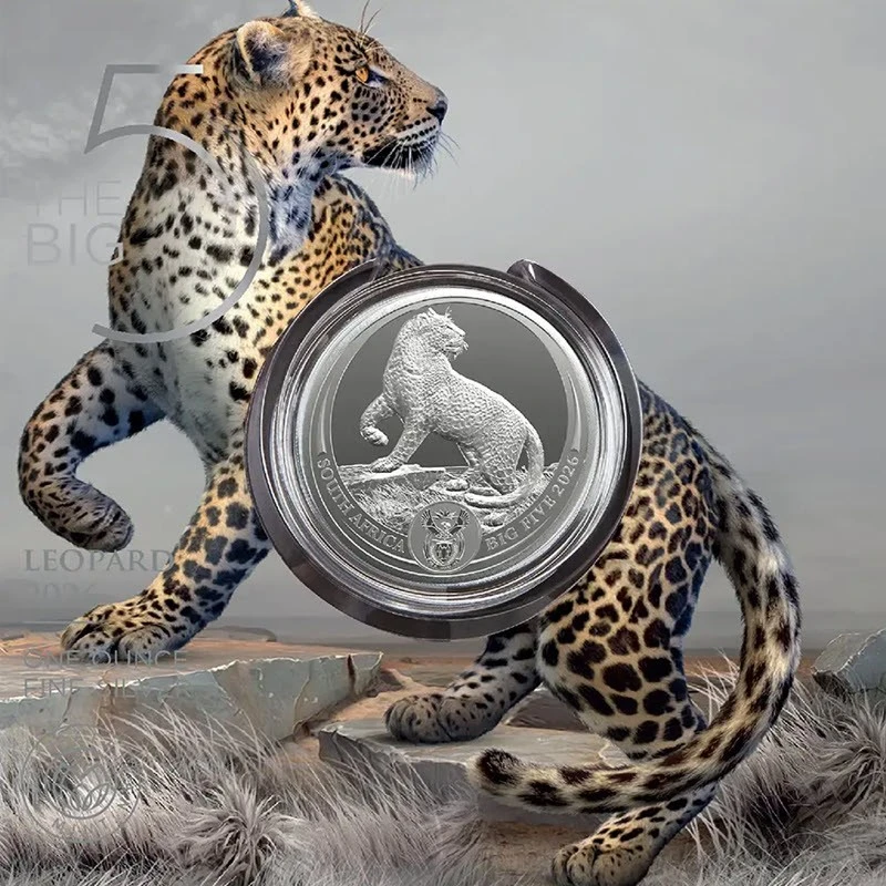 Moneta d'argento del Sudafrica Leopardo 2026 da 1 oncia Monete da collezione